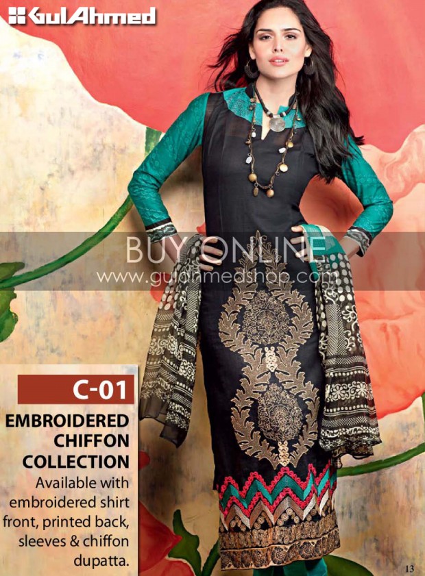 Gul Ahmed Winter Dress Designs Collection 2012-2013-Gul Ahmed Clothes Fashion-Idea by Gul Ahmed8