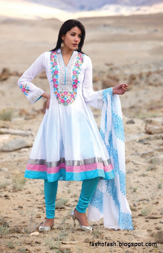 Anarkali Fancy Frocks-Indian-Pakistani Anarkali Umbrella Frocks New Latest Collection Dress Designs-2