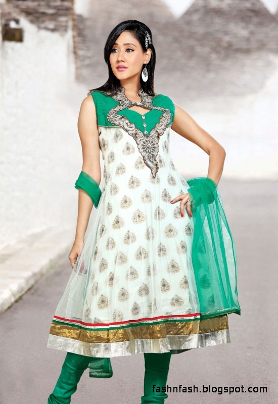 Anarkali Fancy Frocks-Indian-Pakistani Anarkali Umbrella Frocks New Latest Collection Dress Designs-3