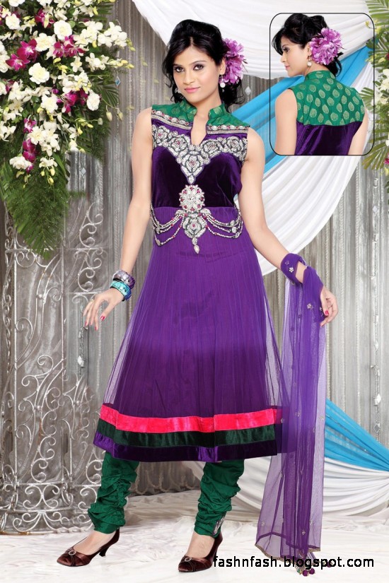 Anarkali Fancy Frocks-Indian-Pakistani Anarkali Umbrella Frocks New Latest Collection Dress Designs-4