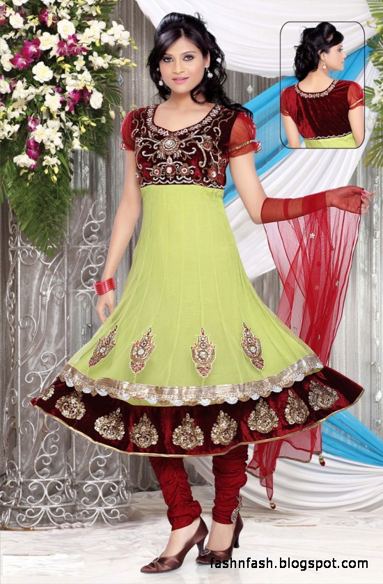 Anarkali Fancy Frocks-Indian-Pakistani Anarkali Umbrella Frocks New Latest Collection Dress Designs-6
