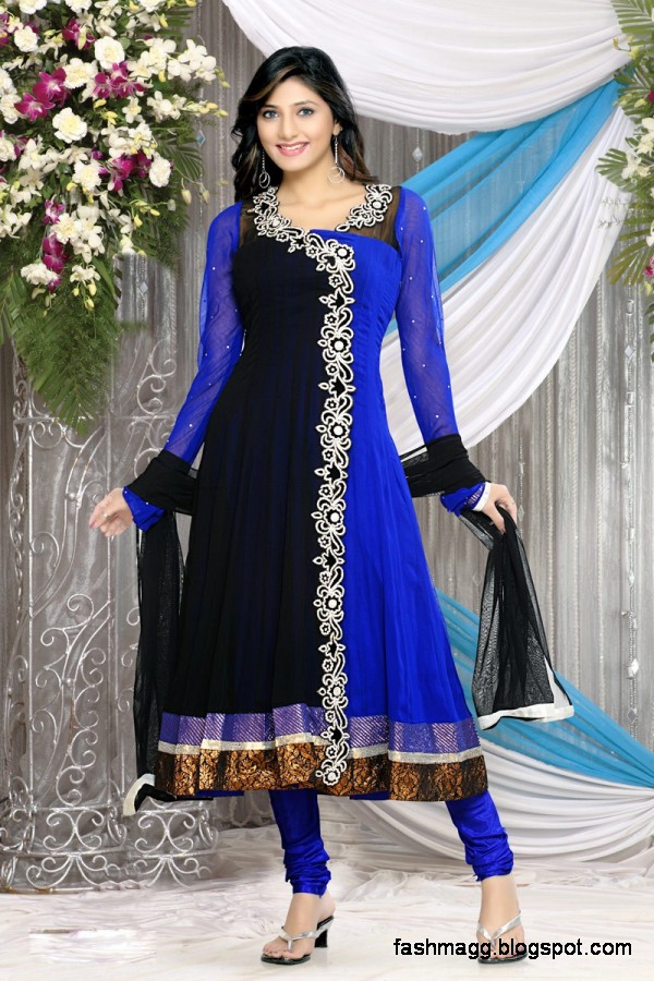 Anarkali Fancy Frocks Latest New Fashion Dress Designs-Anarkali Churidar Salwar Kameez-3