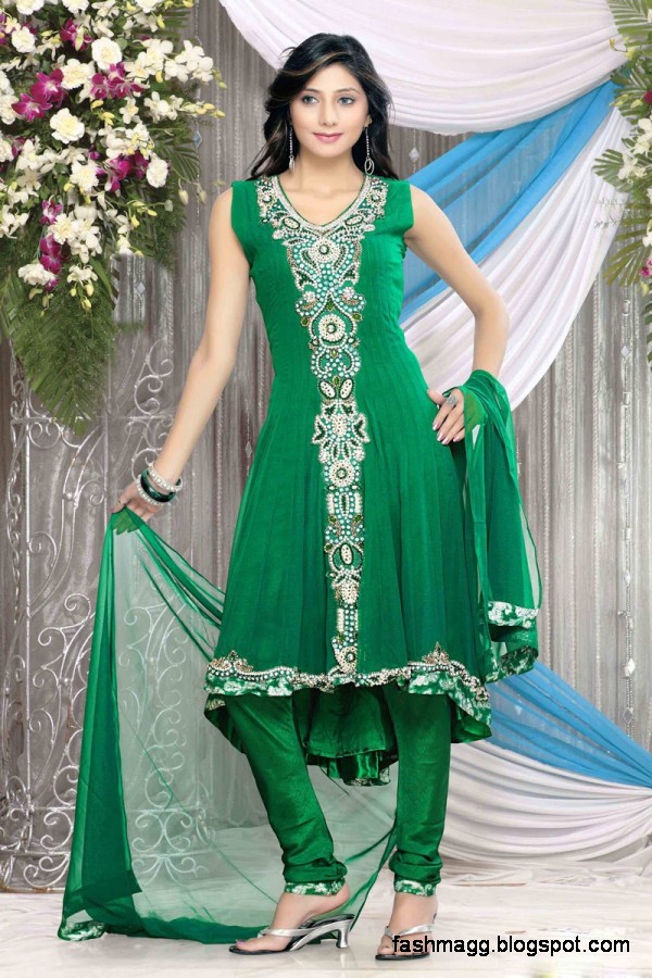 Anarkali Fancy Frocks Latest New Fashion Dress Designs-Anarkali Churidar Salwar Kameez-4