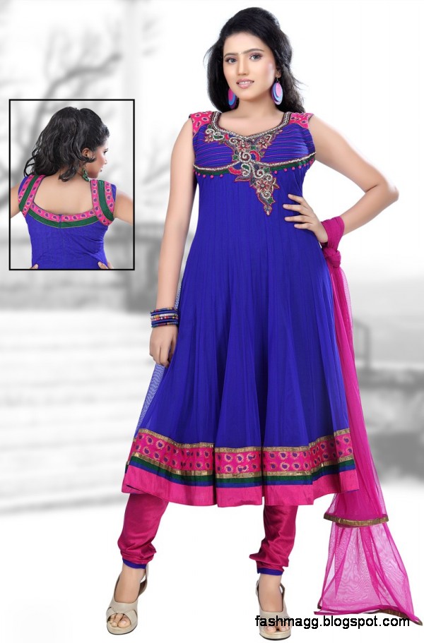 Anarkali Fancy Frocks Latest New Fashion Dress Designs-Anarkali Churidar Salwar Kameez-5