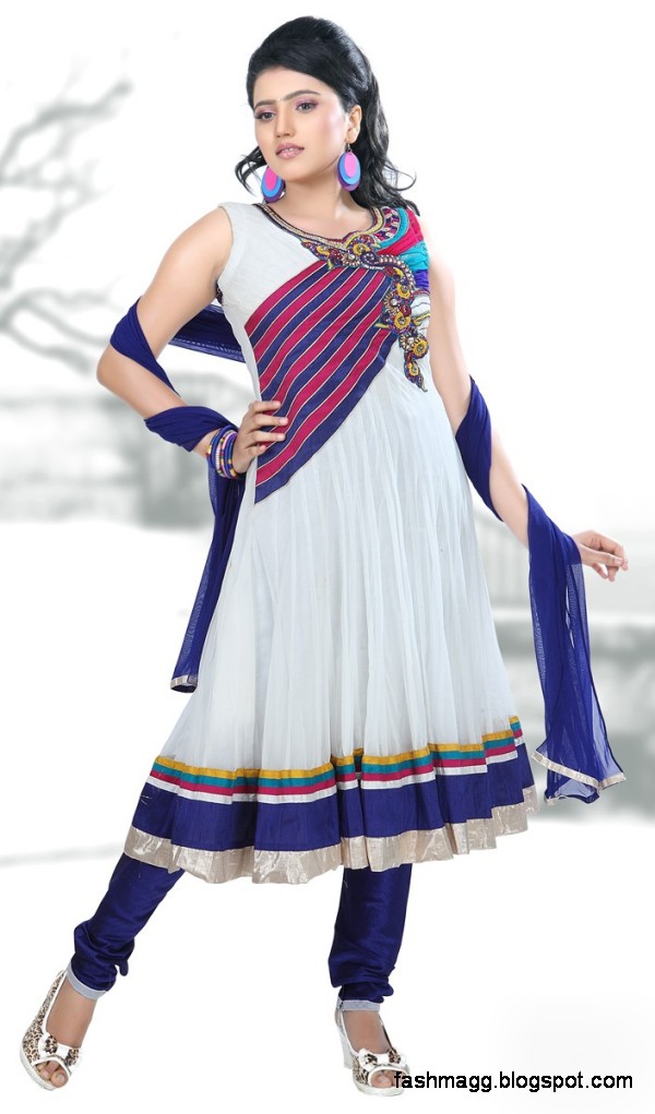 Anarkali Fancy Frocks Latest New Fashion Dress Designs-Anarkali Churidar Salwar Kameez-6