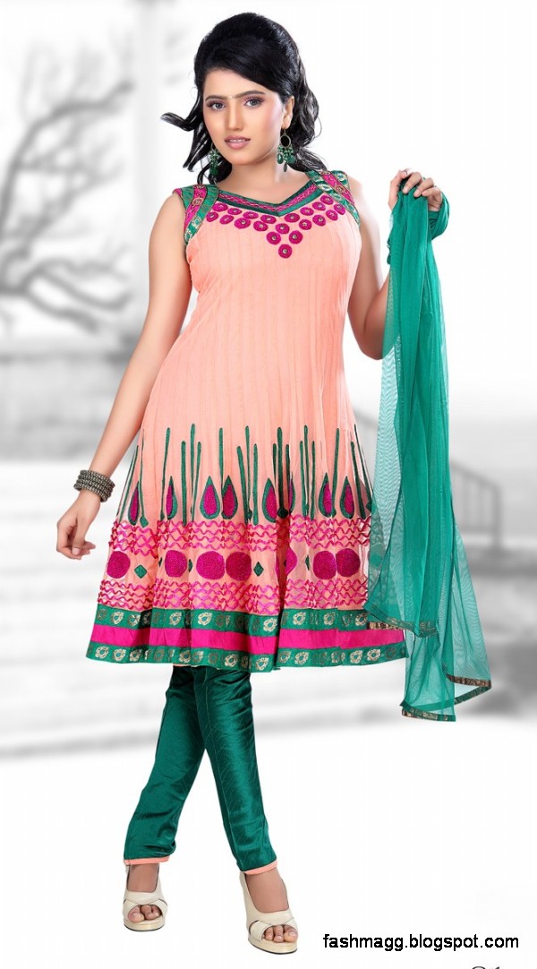 Anarkali Fancy Frocks Latest New Fashion Dress Designs-Anarkali Churidar Salwar Kameez-7