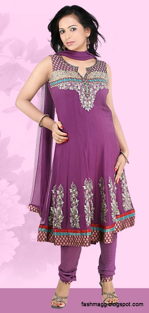 Anarkali Frocks Indian-Pakistani Anarkali Shalwar-Kameez New Fashion Dress Designs Collection 2013-4