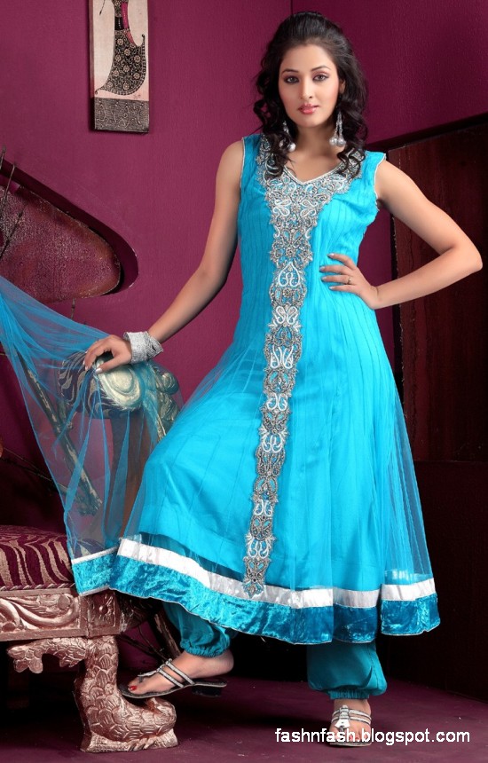Anarkali Umbrella Fancy Frocks-Indian-Pakistani New Latest Dress Designs Collection 2013-1