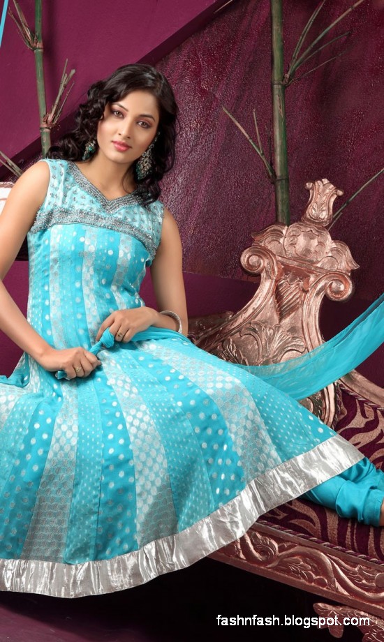 Anarkali Umbrella Fancy Frocks-Indian-Pakistani New Latest Dress Designs Collection 2013-4