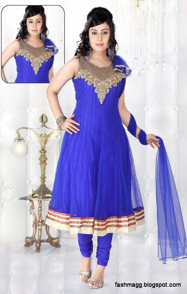 Anarkali Umbrella Frocks-Indian-Pakistani Fancy Frocks Latest New Dress Designs Collection 2013-2