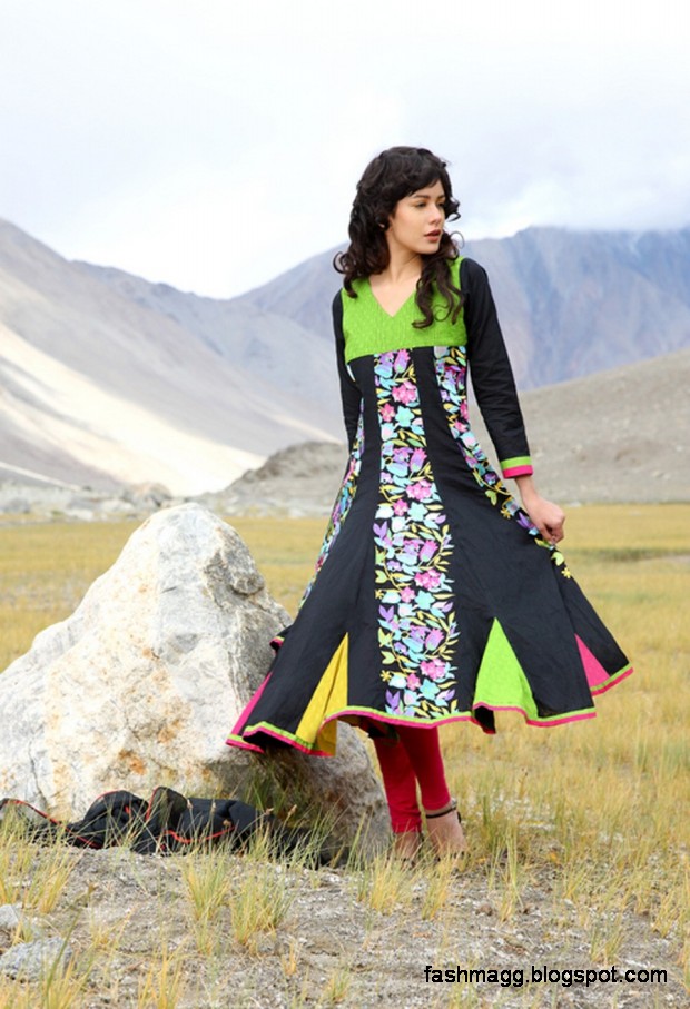 Anarkali Umbrella Frocks-Indian-Pakistani Fancy Frocks Latest New Dress Designs Collection 2013-