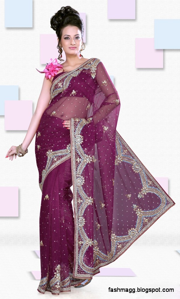 Bridal-Wedding-Saree-Dress-Designs-Indian-Pakistani-Fancy-Bridal-Wedding-Party-Wear-Saree-Collection-4