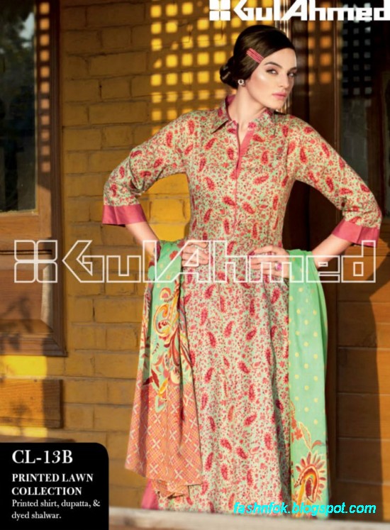 Gul-Ahmed-Lawn-Summer-Spring-New-Fashionable-Dress-Designs-Collection-2013-3