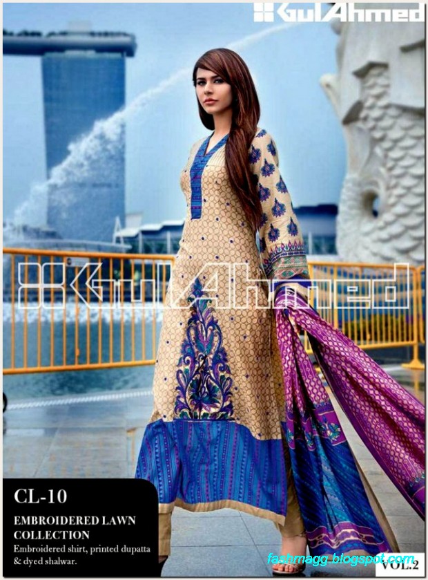 Gul-Ahmed-Lawn-Vol-2-Spring-Summer-New-Fashionabe-Clothes-Dress-Designs-Collection-2013-1