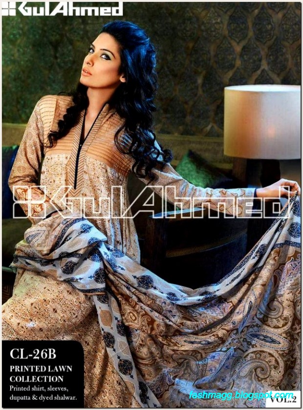 Gul-Ahmed-Lawn-Vol-2-Spring-Summer-New-Fashionabe-Clothes-Dress-Designs-Collection-2013-5