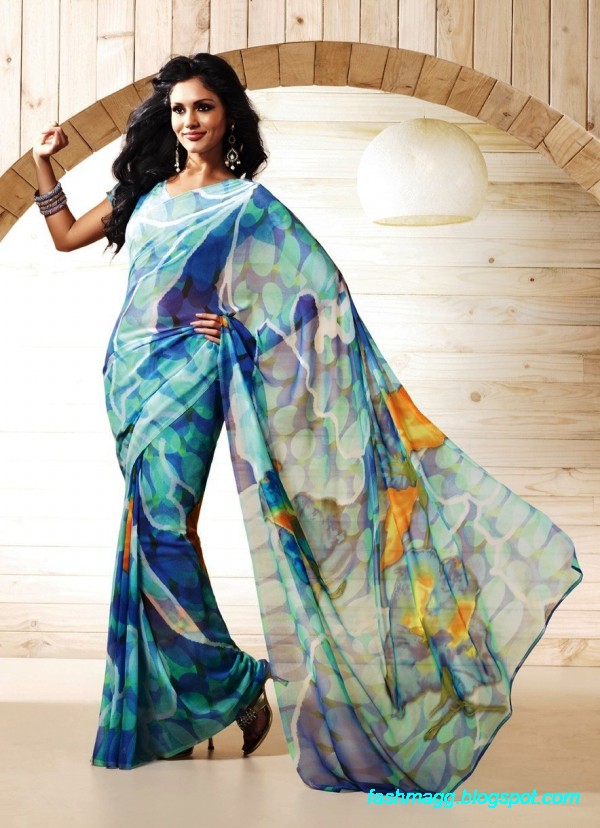 Printed-Saree-Indian-Pakistani-Beautiful-New-Fashionable-Sari-Collection-2013-1