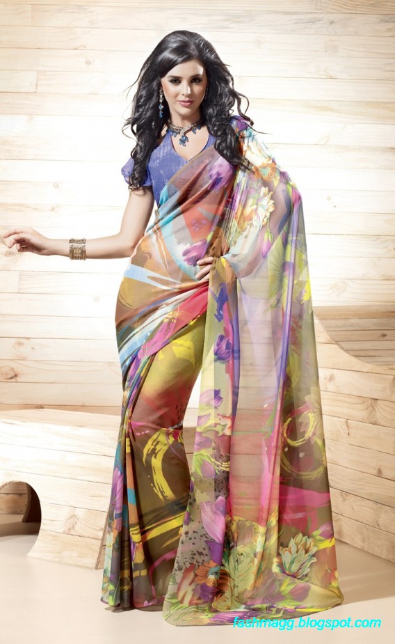 Printed-Saree-Indian-Pakistani-Beautiful-New-Fashionable-Sari-Collection-2013-4