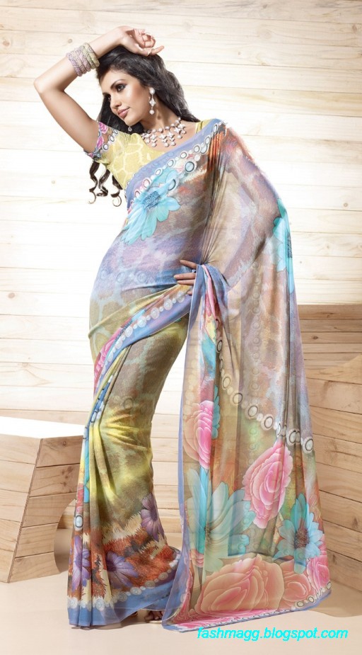 Printed-Saree-Indian-Pakistani-Beautiful-New-Fashionable-Sari-Collection-2013-9