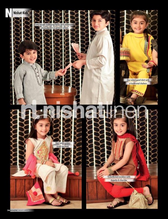 Nishat-Linen-New-Latest-Eid-Suits-Kids-Wear-Dresses-Collection-2013-