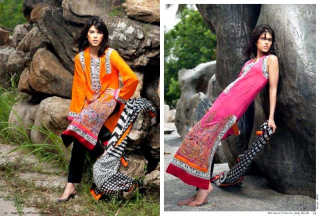 Beautiful-Cute-Girls-Models-Wear-Summer-Eid-Dress-Collection-2013-Lakhani-Silk-Mills-13