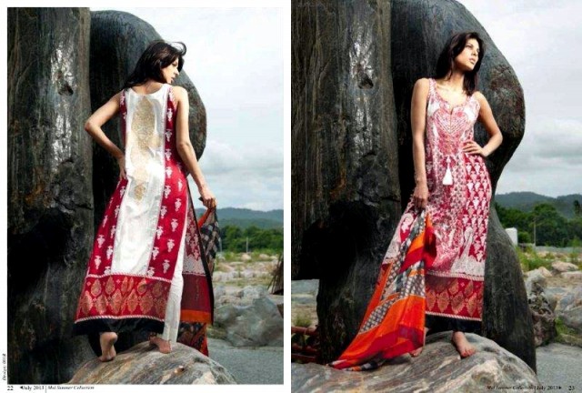 Beautiful-Cute-Girls-Models-Wear-Summer-Eid-Dress-Collection-2013-Lakhani-Silk-Mills-4