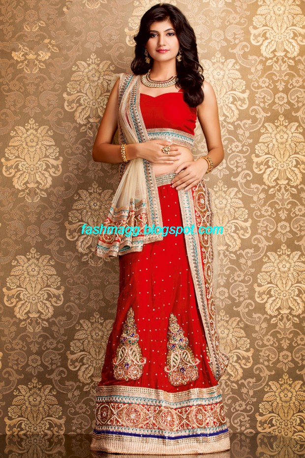 Bridal-Wedding-Wear-Sari-Lehenga-Choli-Latest-Brides-Outfit-for-Girls-Women-2013-2