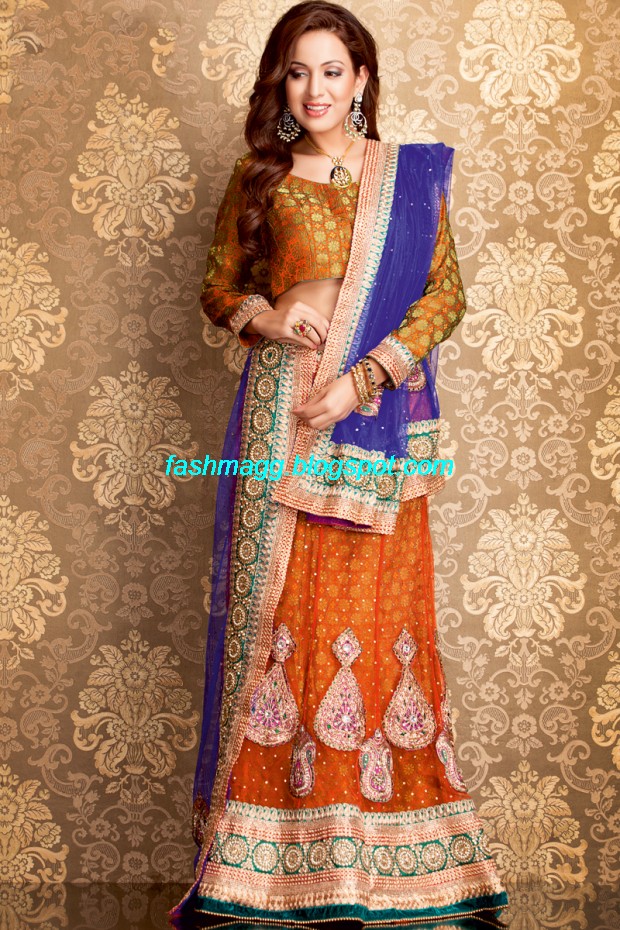 Bridal-Wedding-Wear-Sari-Lehenga-Choli-Latest-Brides-Outfit-for-Girls-Women-2013-6