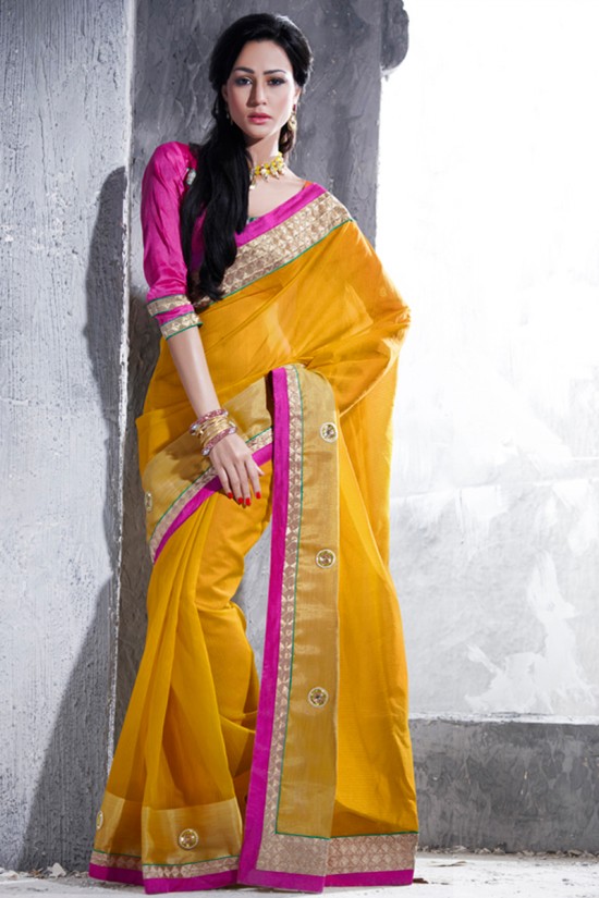 Indian-Brides-Bridal-Wedding-Party-Wear-Embroidered-Saree-Design-New-Fashion-Reception-Sari-13