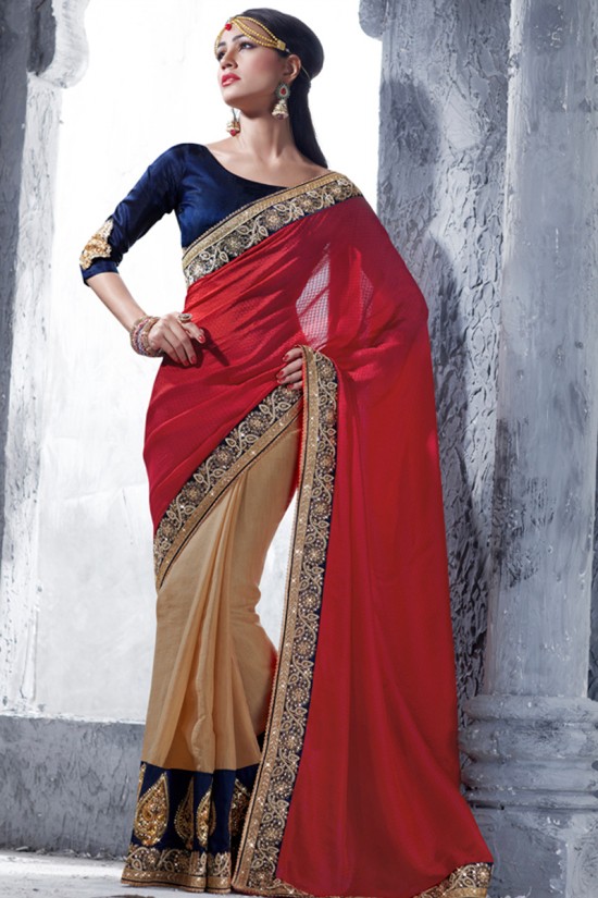 Indian-Brides-Bridal-Wedding-Party-Wear-Embroidered-Saree-Design-New-Fashion-Reception-Sari-15