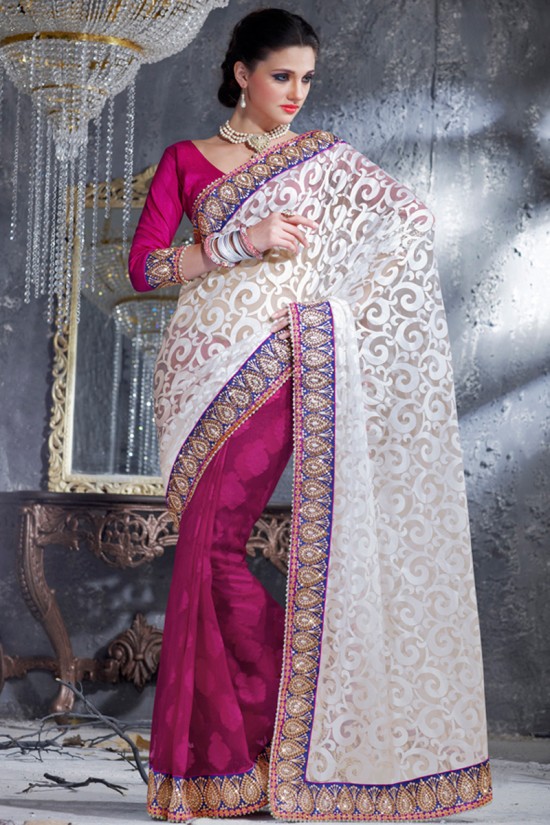 Indian-Brides-Bridal-Wedding-Party-Wear-Embroidered-Saree-Design-New-Fashion-Reception-Sari-20