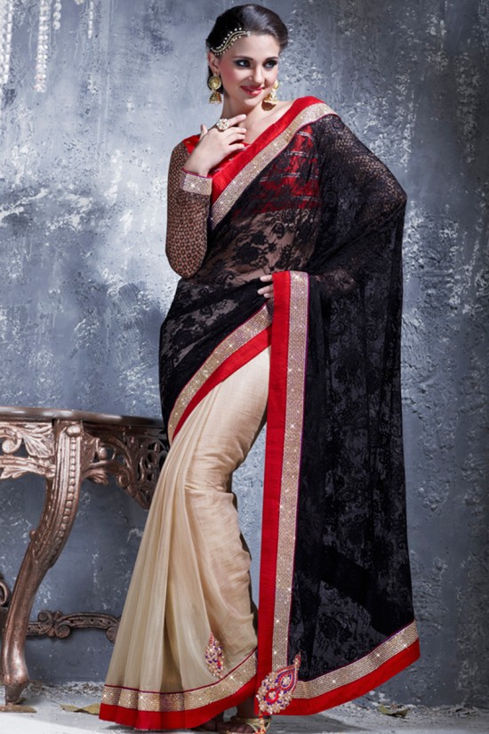 Indian-Brides-Bridal-Wedding-Party-Wear-Embroidered-Saree-Design-New-Fashion-Reception-Sari-9
