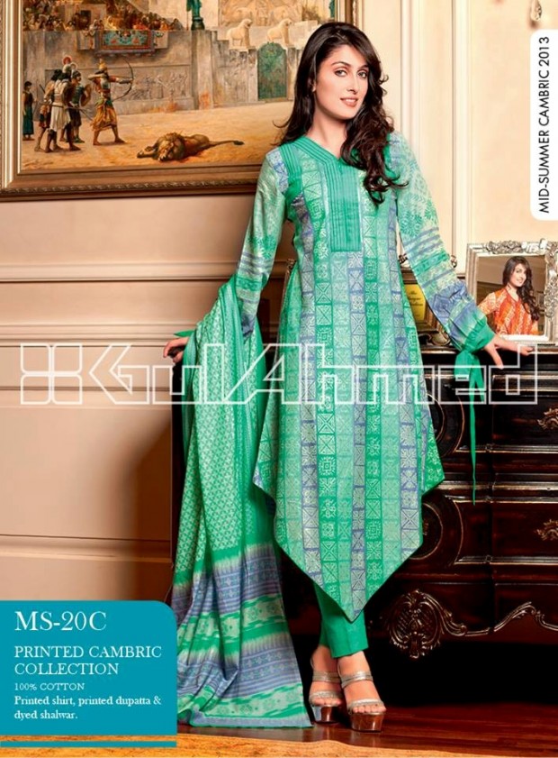 Mid-Summer-Cambric-Collection-2013-Gul-Ahmed-Printed-Embroidered-Fashionable-Dress-for-Girls-Women-3