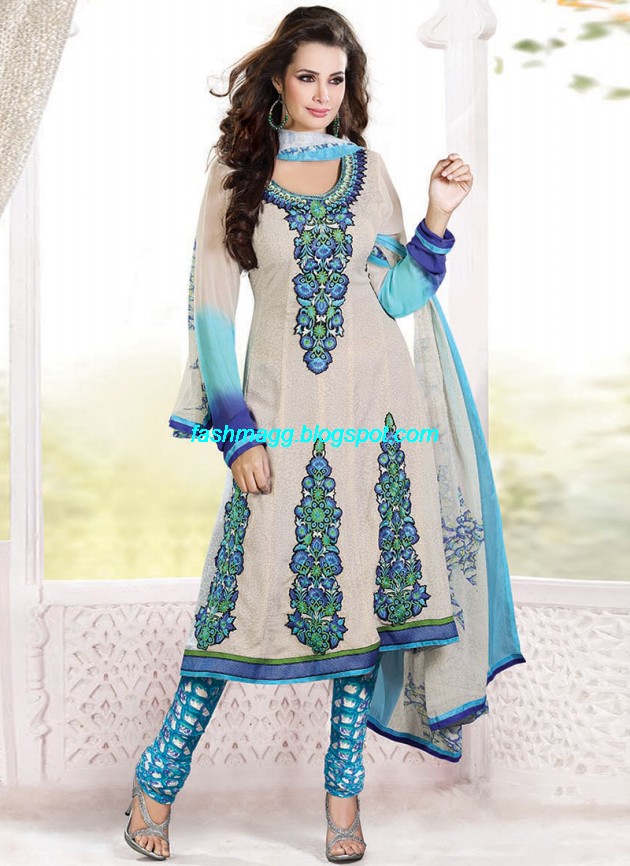New-Designers-Anarkali-Frock-Churidar-Salwar-Kameez-Latest-Fashion-Dress-2013-1