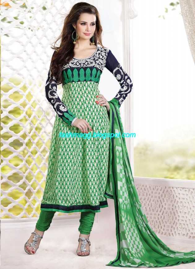New-Designers-Anarkali-Frock-Churidar-Salwar-Kameez-Latest-Fashion-Dress-2013-3