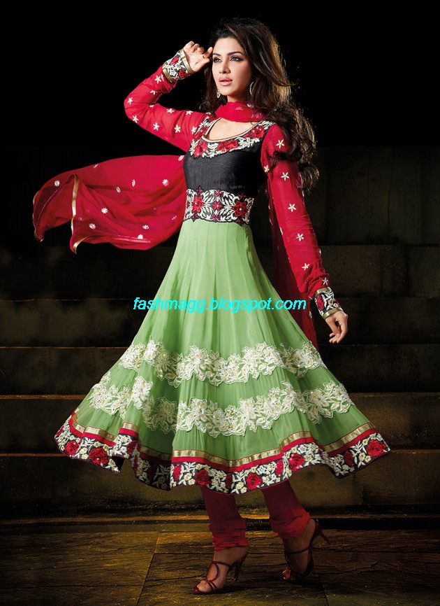 New-Designers-Anarkali-Frock-Churidar-Salwar-Kameez-Latest-Fashion-Dress-2013-9