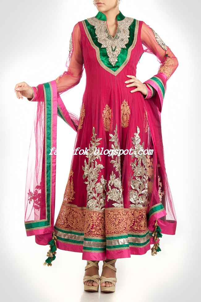 Amazing-Bridal-Wear-Indian-Fashionable-Dress-Designs-for-Cute-Girls-9