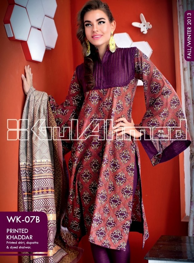 Beautiful-Cute-Girls-New-Fashionable-Dress-Design-by-Gul-Ahmed-Fall-Winter-Collection-2013-14-13