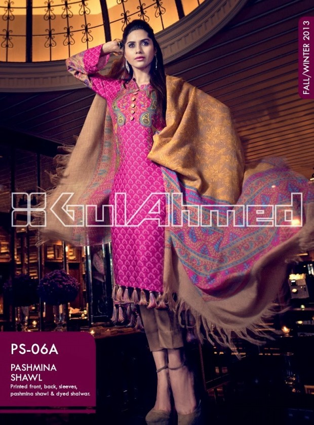 Beautiful-Cute-Girls-New-Fashionable-Dress-Design-by-Gul-Ahmed-Fall-Winter-Collection-2013-14-15