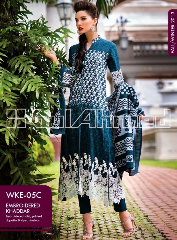 Beautiful-Cute-Girls-New-Fashionable-Dress-Design-by-Gul-Ahmed-Fall-Winter-Collection-2013-14-6