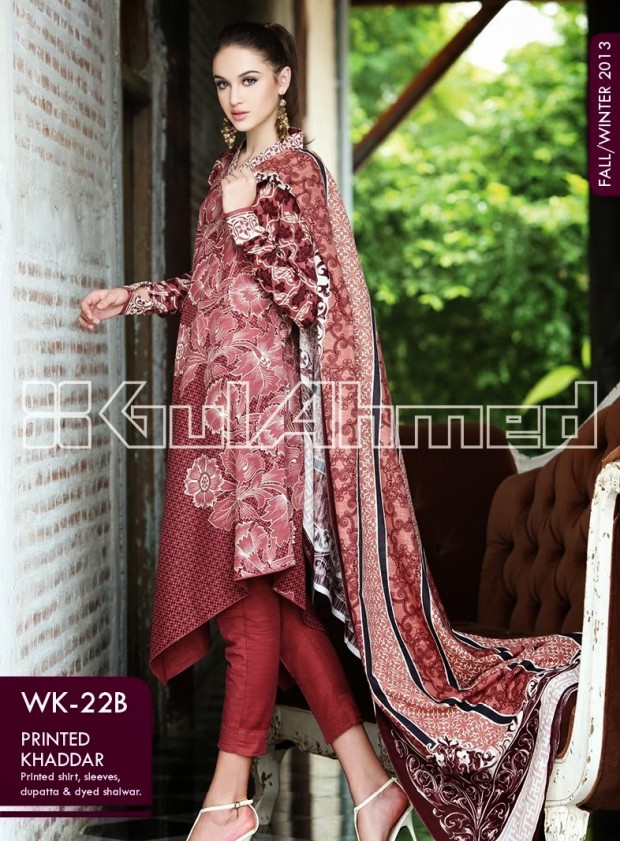 Beautiful-Cute-Girls-New-Fashionable-Dress-Design-by-Gul-Ahmed-Fall-Winter-Collection-2013-14-8