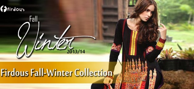 Women-Girls-Fall-Winter-Dress-2013-14-Exclusive-Winter Suits-by-Firdous-Clothes-