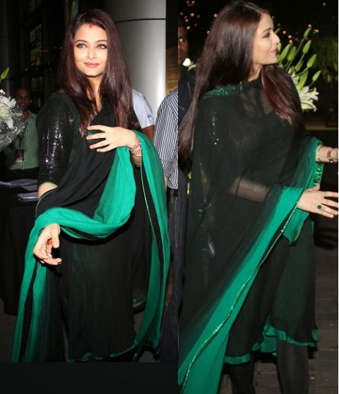 Aishwarya In Indian Designers Anarkali Churidar Latest Fashionable Suits -3