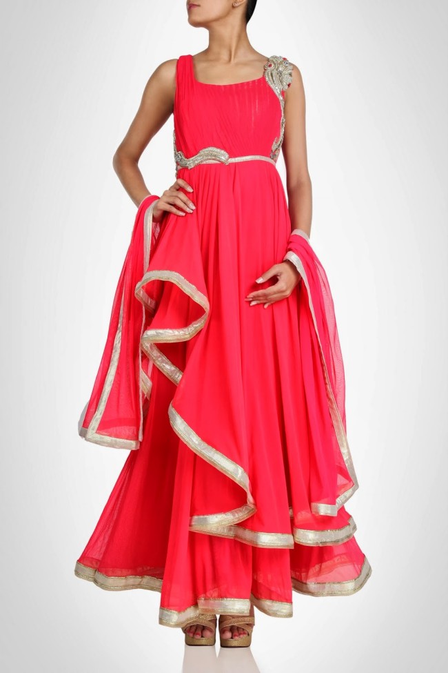 Amazing-Style-Designer-Wedding-Anarkali-Churidar-Frock-And-Sarees-Dress-by-Gaurav-Gupta-5