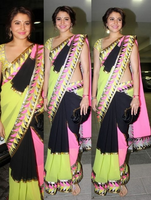 Anushka Wear Beautiful Diwali Dress Party Celebration-