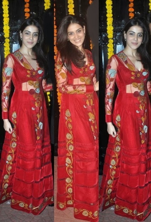 Genelia  Wear Beautiful Diwali Dress Party Celebration-