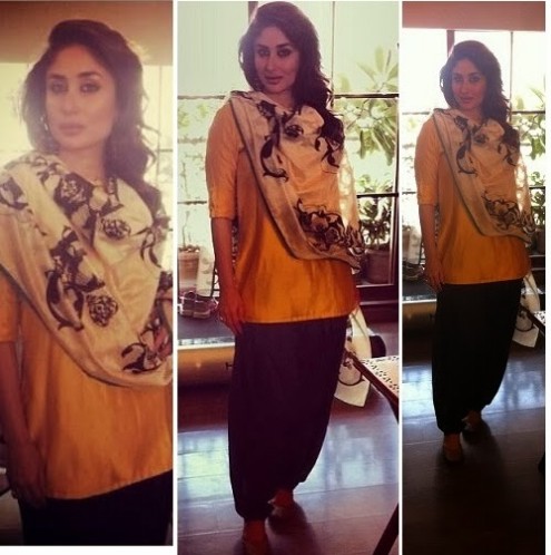 Kareena Kapoor Wear Beautiful Patiala Salwar Kameez New Fashion Suits  by Bollywood Designers-7