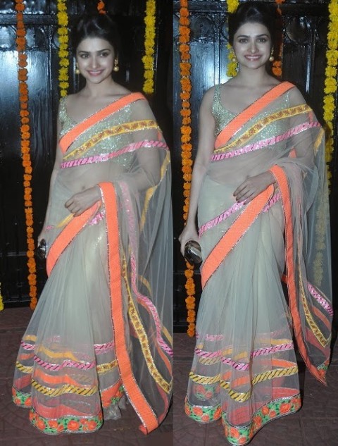 Prachi Desai at Ekta-Kapoor-Wear Beautiful Diwali Dress Party Bash-