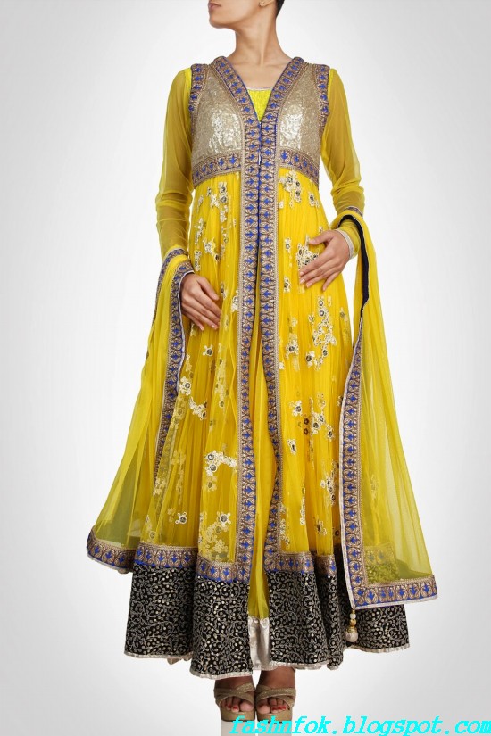 Anarkali-Gorgeous-Bridal- Wedding-Ankle-Length-Dress-by-Designer-Kiran-&-Shruti-Aksh-4