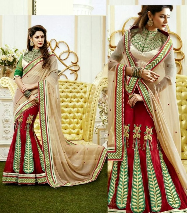 Bridal-Wedding-Rich-Heavy-Embroidered-Sarees-Designs-Lehanga-Style-Fancy-Sari-New-Fashion-1