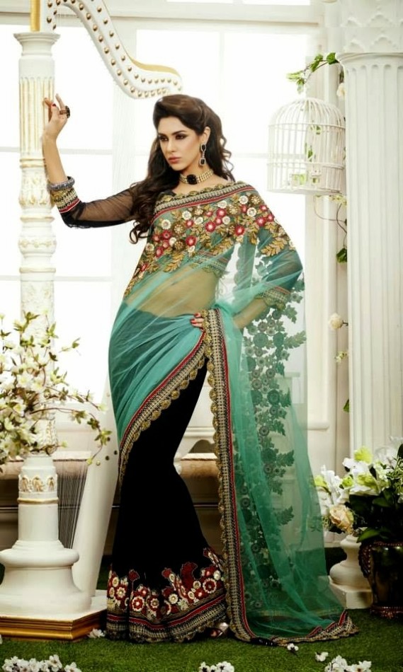 Bridal-Wedding-Rich-Heavy-Embroidered-Sarees-Designs-Lehanga-Style-Fancy-Sari-New-Fashion-8